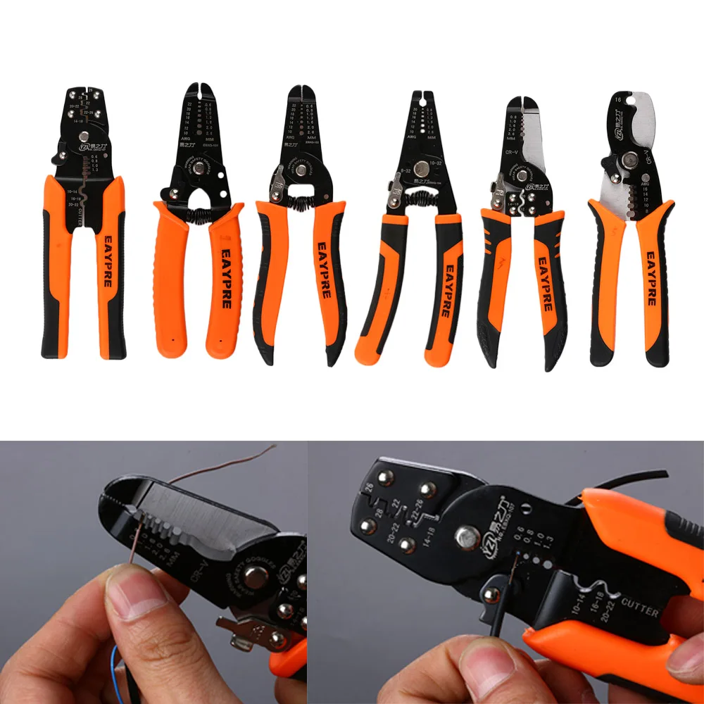 

1Pc Home Multifunctional Plastic Handle Cable Wire Stripper Cutting Plier Lock Design Hand Tool