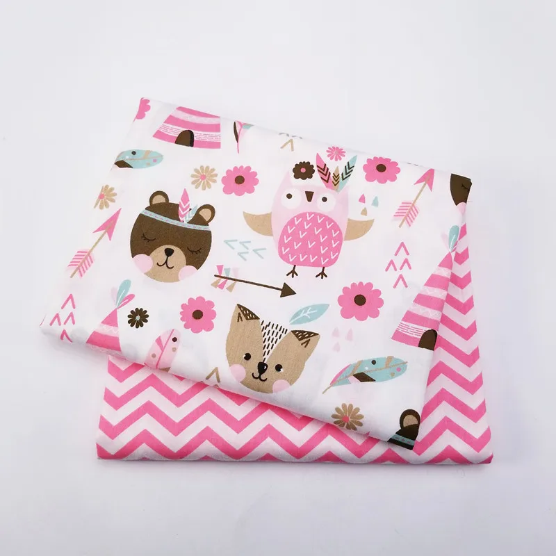 

2pcs/lot Pink Series Cotton Fabric, Dropshipping Patchwork Fabric For DIY Sewing Quilting Fat Quarters Material 50x160cm