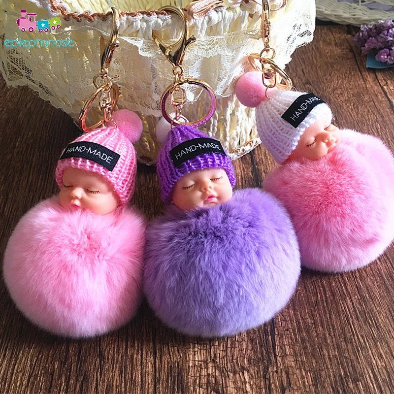 

Hand-Made Sleeping Baby Soft Small Toys Stuffed Doll Baby Face Girl Mini Dolls Bag Decor Pendant Popular Plush Toys Animals