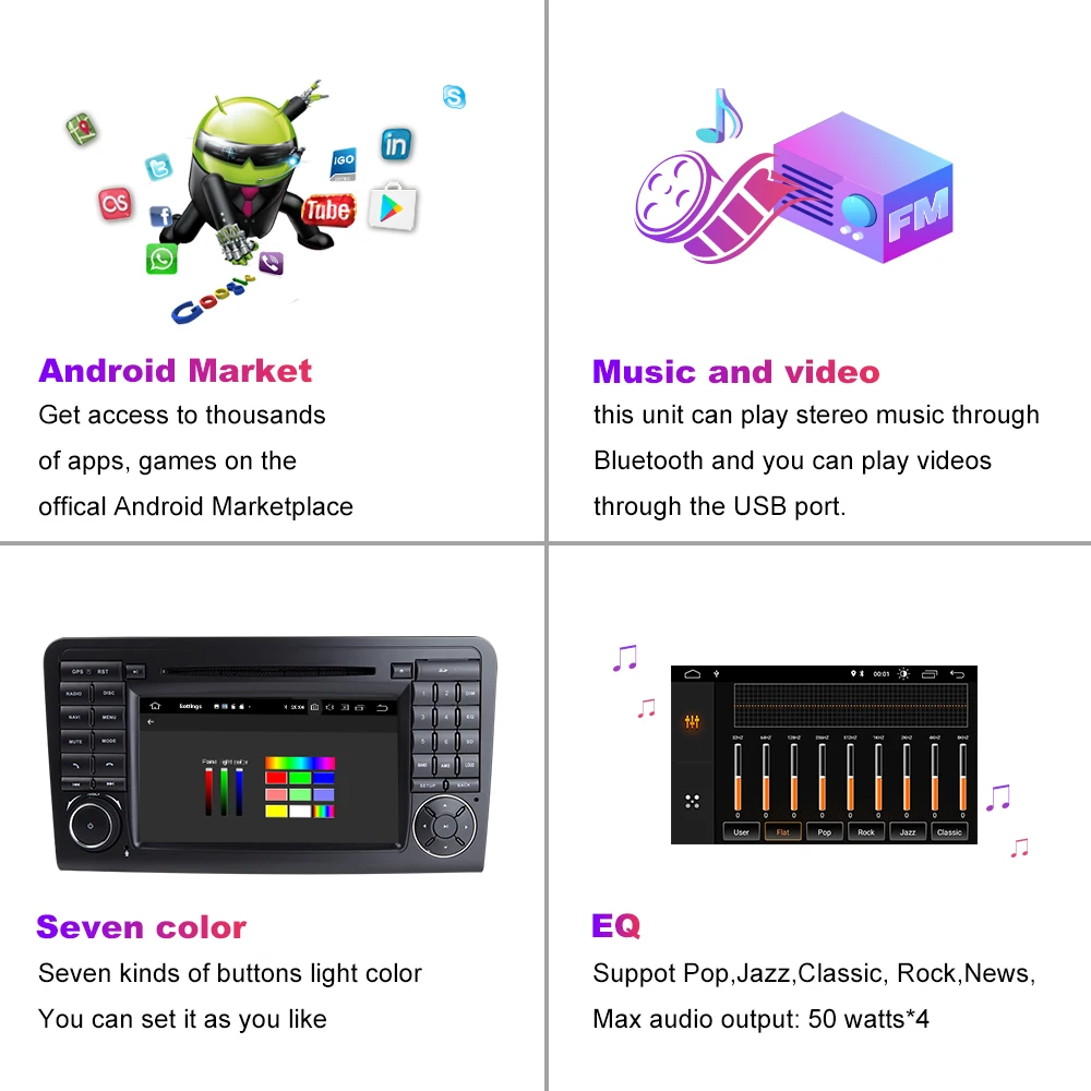 Flash Deal Xonrich AutoRadio 2 din Android 9.0 Car DVD Player for Mercedes Benz ML W164 ML300 GL X164 GL320 350 420 450 500 Audio Stereo 4G 17