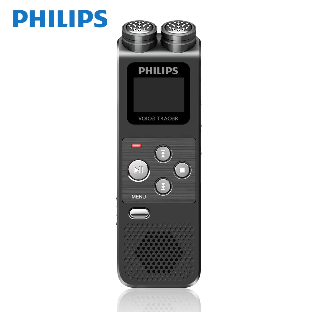 Philips профессиональный двойной стерео PCM диктофон Цифровой HD Noice снижение мини с fm-радио и книжными марками VTR6900