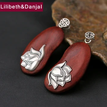 

Buddha Men Pendant 925 Sterling silver Ethnic Lotus Red Sandalwood Pea Necklace Pendant Gift Fine Jewelry FP20