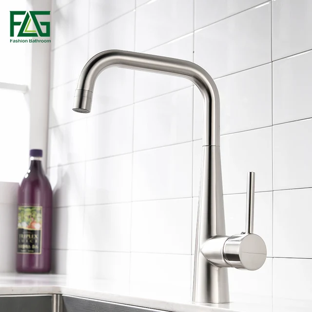 Cheap FLG Kitchen Faucet Brushed Nickel Faucets 360 Rotate Swivel 2 Function Water Outlet Mixer Brass Kitchen Sink Tap 1012-33N Cheap FLG Kitchen Faucet Brushed Nickel Faucets 360 Rotate Swivel 2 Function Water Outlet Mixer Brass Kitchen Sink Tap 1012-33N