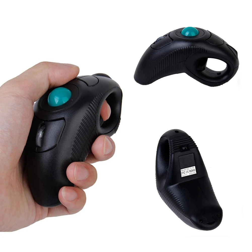 

2.4G Wireless Air Mouse Handheld Mini USB Optical Trackball Mice Mouse Thumb-Controlled Handheld Trackball Mice Mouse