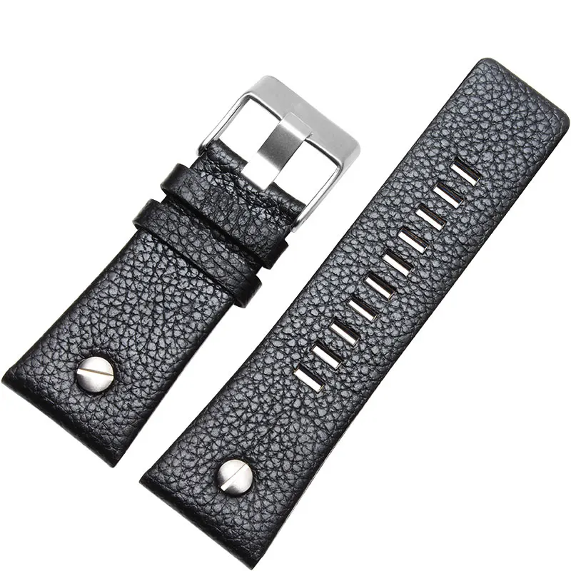 

Leather cowhide watch strap 20/24 / 26/27 / 28mm substitute Diesel dz7313 dz7322 dz7257 watch with pin, watch strap, black strap