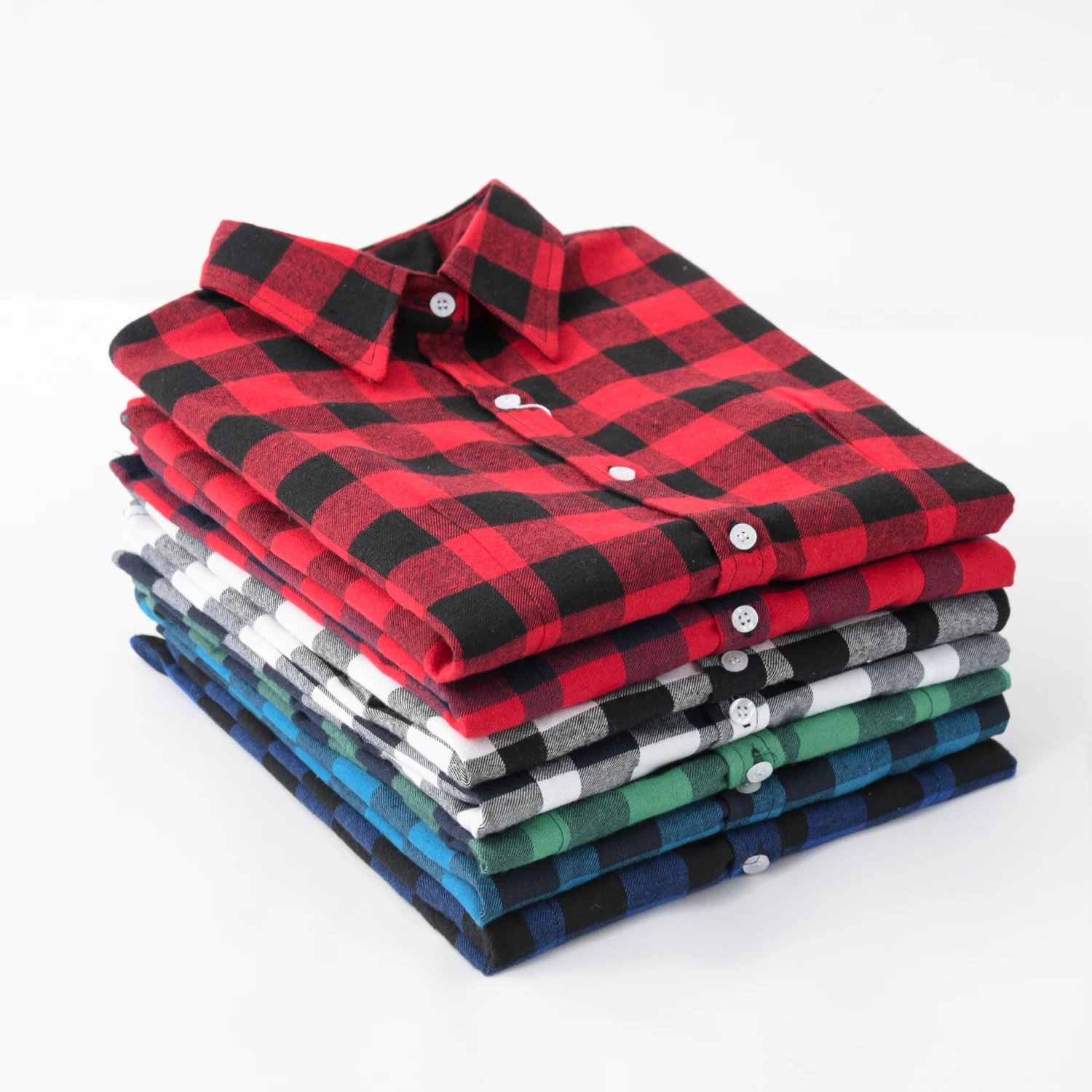 Prix 2018 Nouvelle Marque Femmes Blouses À Manches Longues Chemises Coton Rouge noir Flanelle Chemise À Carreaux Occasionnel Femelle Plus La Taille Blouse Tops vêtements