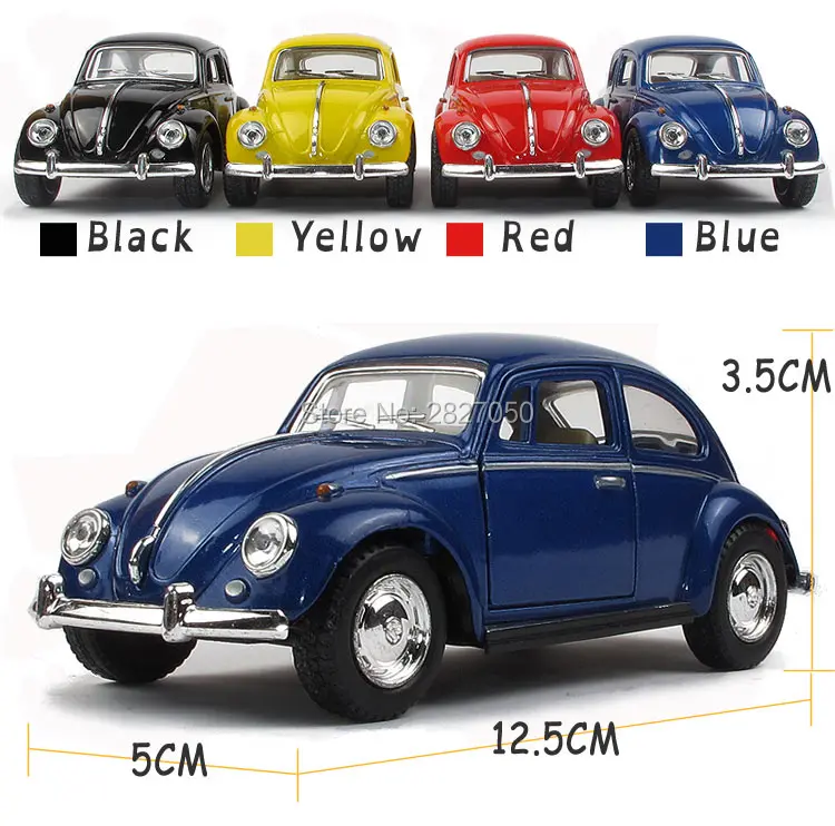 Kinsmart VW classic Beetle 1967 1:32 5 дюймов литой под давлением Металлический Игрушечный Автомобиль из сплава оттягивающийся автомобиль в подарок для детей