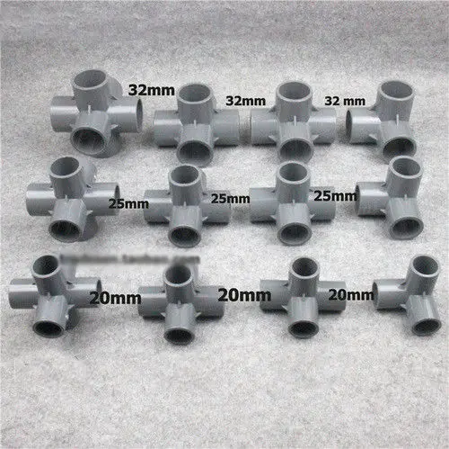 

4PCS X 20m/35mm/32mm PVC Water Pipe Tube Adapter Connectors Garden Hose Diameter 3/4/5/6 Ways for Gardening Jardineria Tubes