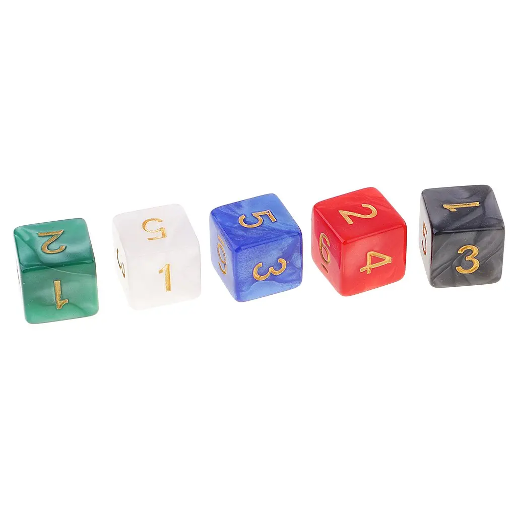 50 шт. игральные кости 6 сторонних D6 16 мм цифровые кубики с сумкой для хранения