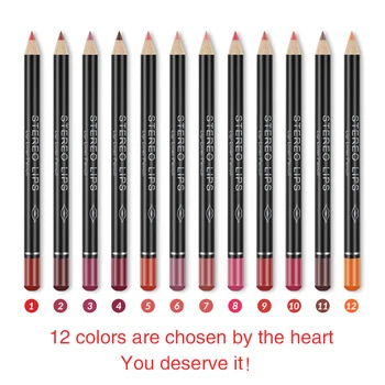 

12Colors Professional Lipliner Pencil Sexy Matte Stick Waterproof Lasting Lip Liner Pencil Set Makeup Cosmetic High qualityTSLM2