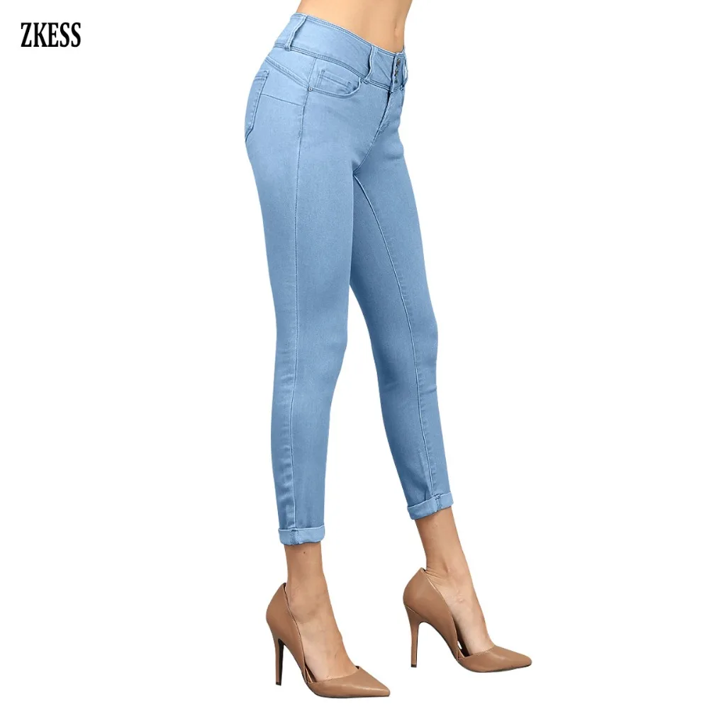 Light-Denim-Cuffed-Butt-Lifting-Skinny-Jeans-LC786015-4-3