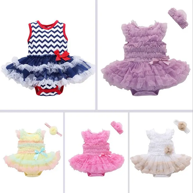 Newborn baby baby dress 0 2 years old girl net yarn birthday dress