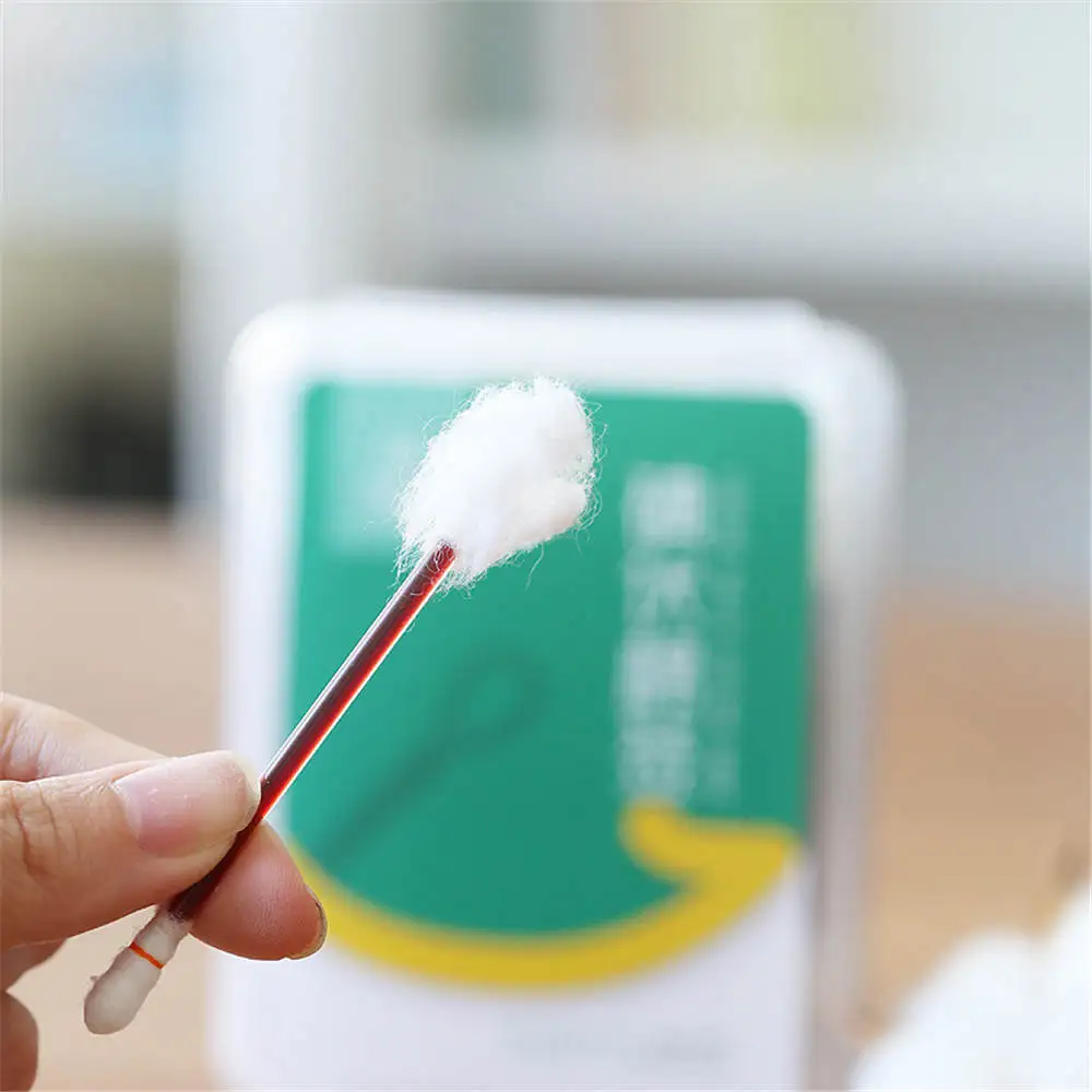 50PCSLot Cotton Swab Medical Alcohol Disposable Emergency Cotton Stick Iodine Swab Disinfected Swab for Children Adults Baby (4)