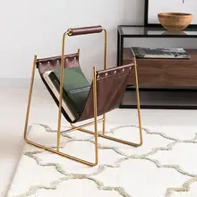 Офисная металлическая кожаная папка, настольная стойка для журналов, стойка для газет, Европейский минималистичный стенд для книг, креативный держатель для журналов