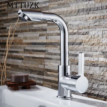 

MTTUZK chrome plating basin faucet hot and cold mixer tap 360 degree rotation Wash basin faucet Bathroom faucet Torneiras