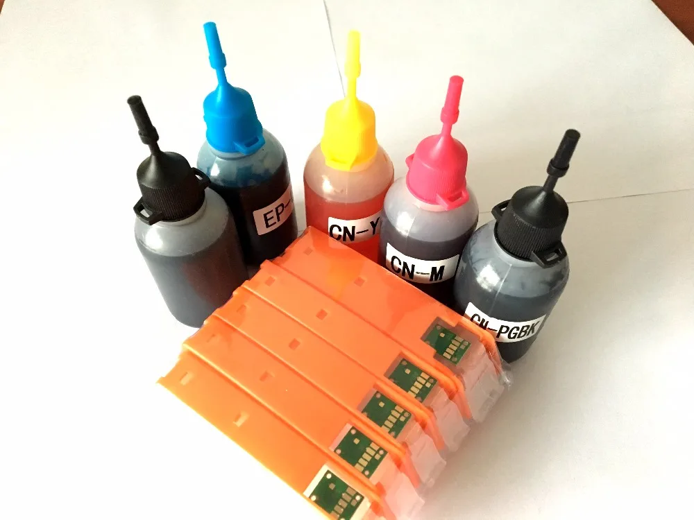 5 Colors PGI 770 CLI 771 Ink Refill Kit For Canon PIXMA MG5770 MG6870 printer With ARC Chips-in