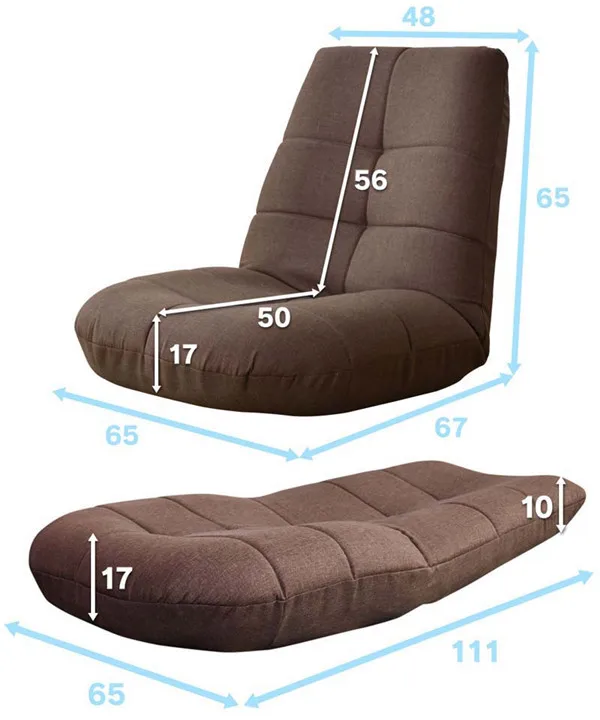 Японский пол складной и регулируемый стул для отдыха из льняной ткани обивка мебель для гостиной современный стул для отдыха