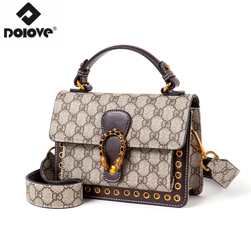 

DOLOVE 2019 Fashion New Style Women's Bag,PU Leather Messenger Bag, One Shoulder Diagonal Handbag