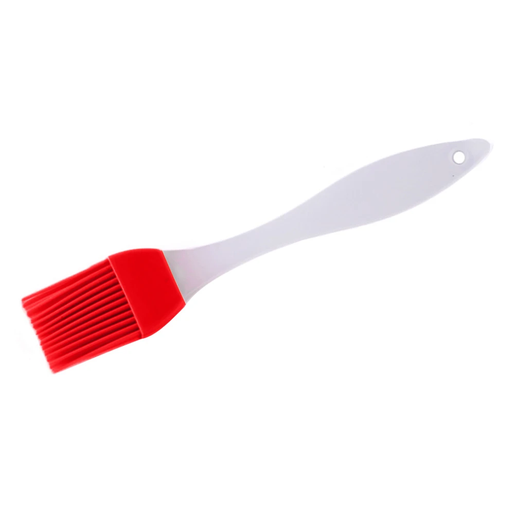 Silicone BBQ Sauce Oil Brush Handle Cake Butter Pastry Cook Baking Barbeque Tool hot - Цвет: Красный