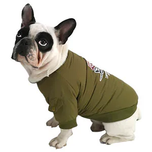 Индивидуальная французская одежда для бульдога для маленьких питомцев, пальто для кошек, теплая флисовая куртка для собак - Цвет: Green