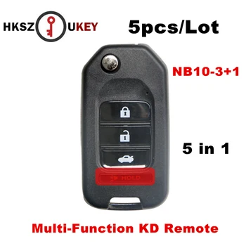 

HKSZUKEY 5PCS/LOT KEYDIY NB10 NB Series Remote Car Key With PCF 3 / 4 Buttons For KD900/KD900+/URG200 KD MINI Key Programmer