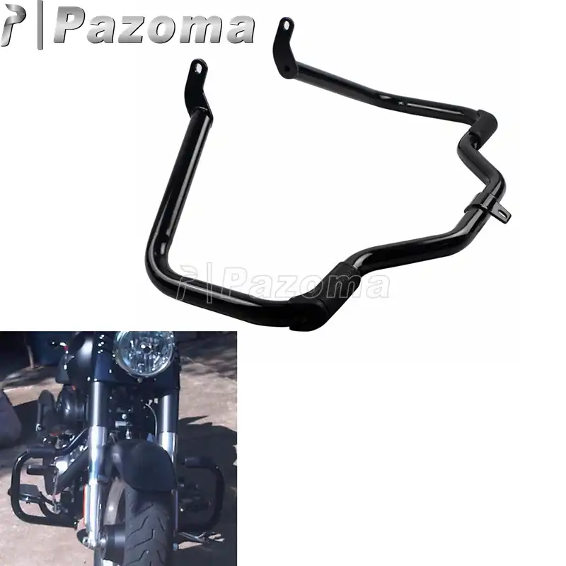 Black Motorcycle Highway Engine Guard Crash Bars Protection For Harley