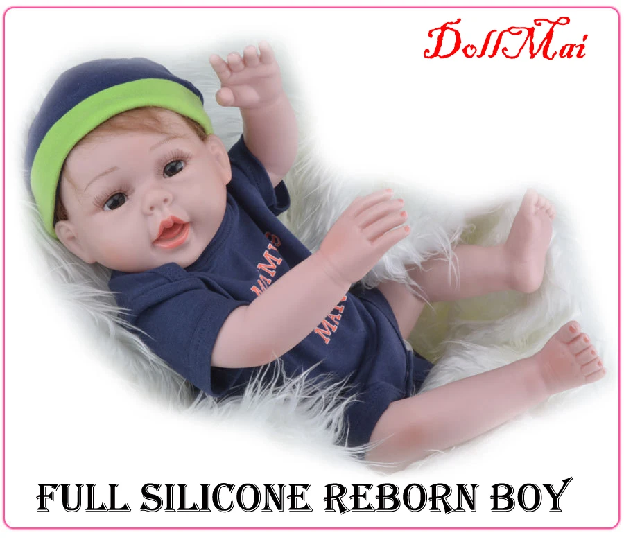 

Full silicone vinyl dolls reborn 20" realistic newborn boy girl real baby dolls for children gift bebe alive reborn bonecas