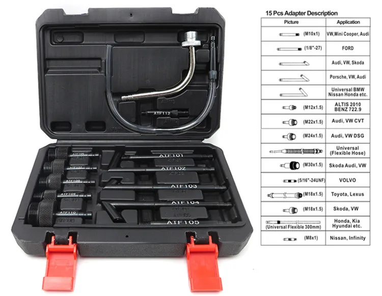 

13pcs automotive Pumping oiler joint pneumatic automatic transmission oil change machine gearbox oil filling tool