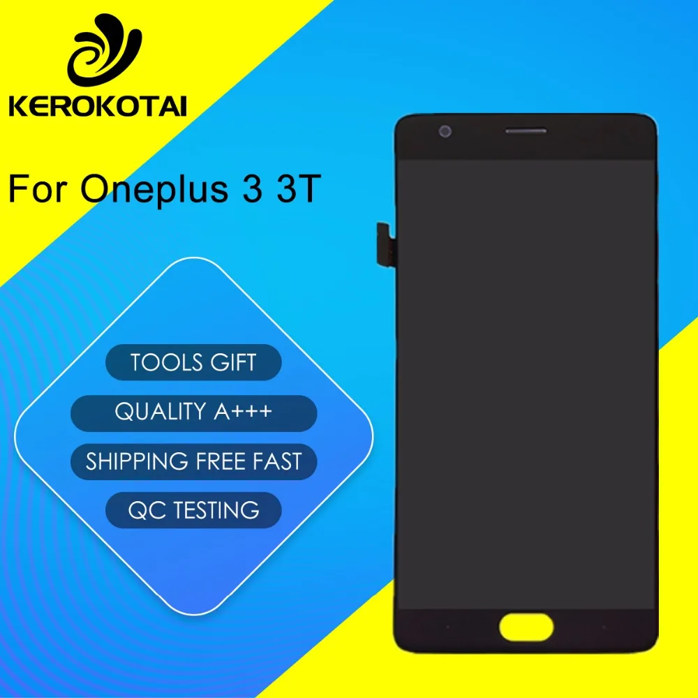 

For Oneplus 3 3T 100% Tested LCD Display Touch Screen Digitizer Assembly One Plus Three 3 3T LCD Assembly With Frame