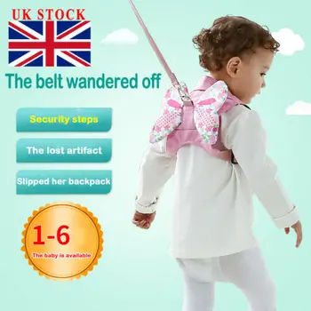 

High quality Baby Child Kids Toddler Walking Safety Harness Rein Backpack Walker Strap UK haenesses