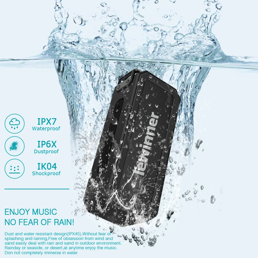  Lewinner X3 Bluetooth Speaker IPX7 Waterproof Portable Wireless Speaker 40W Speakers 15H Playtime W
