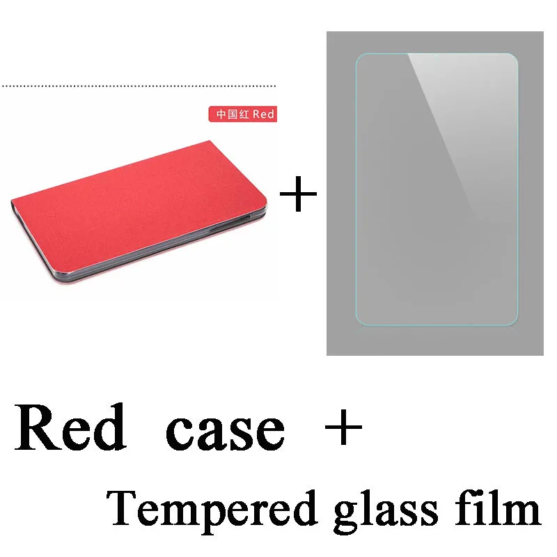 Высокое качество Передняя Поддержка Стенд чехол для alldocube M8 8 дюймов планшетный ПК закаленная пленка для m8+ стилус - Цвет: M8--Red-TG Film