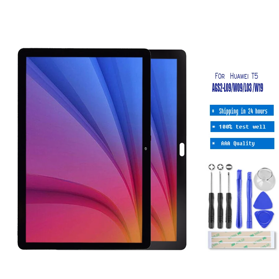 10," для huawei MediaPad T5 10 AGS2-L09 AGS2-W09 AGS2-L03 AGS2-W19 ЖК-дисплей Дисплей с кодирующий преобразователь сенсорного экрана в сборе Стекло пленка