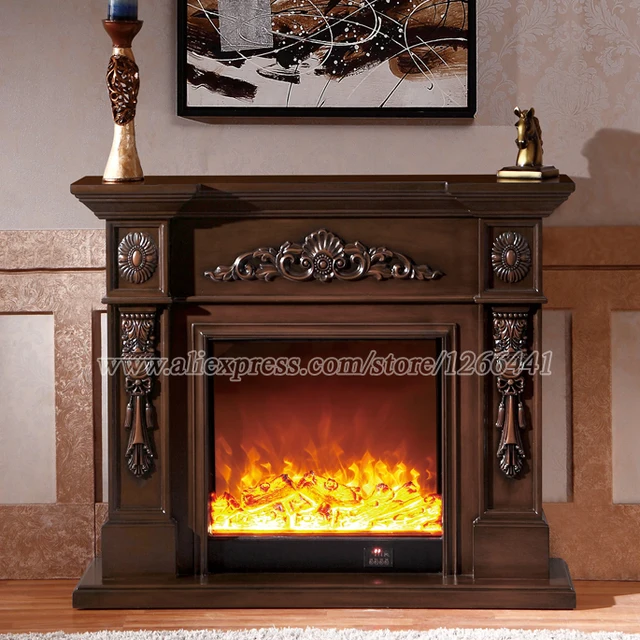 living room decorating warming fireplace wooden mantel W120cm plus