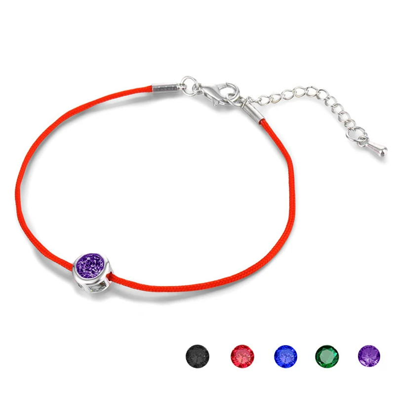 

2019 New Arrival Simple Crystal Red Rope Bracelet Allergy Free Beautiful 6 Colors Wedding Adjustable 1PC Graceful Gifts Seaside