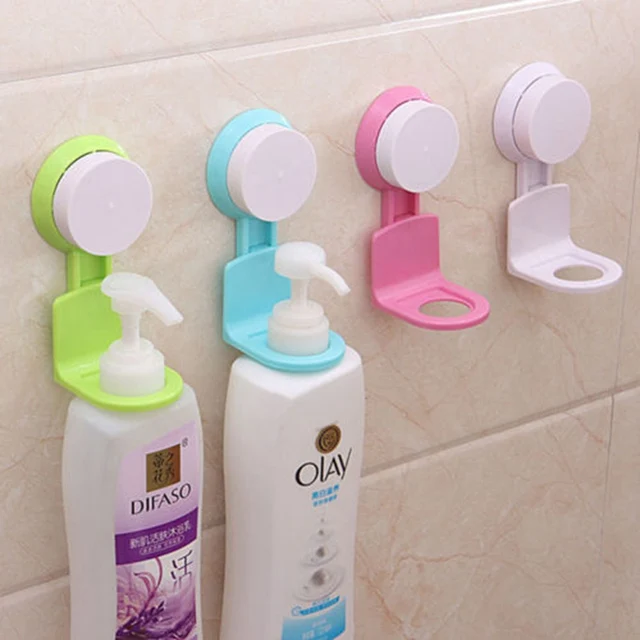 Practical Bathroom Shampoo Shower Gel Bottle Holder Wall Mounted Stand