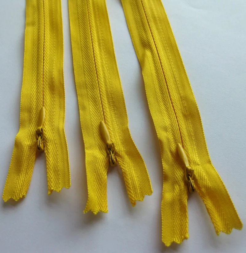 20pcs 40 cm yellow invisible zipper skirt will end invisible zipper