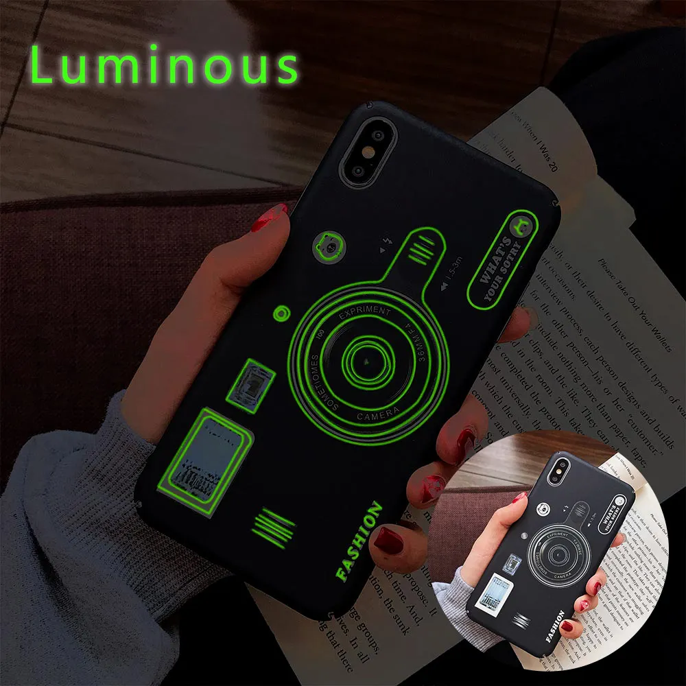 

KISSCASE Luminous Soft Phone Case For Xiaomi 9 SE 8 Lite 7 F1 3D Camera Bracket Holder Cases For Redmi Note 7 Pro 6 Pro 6A 4X