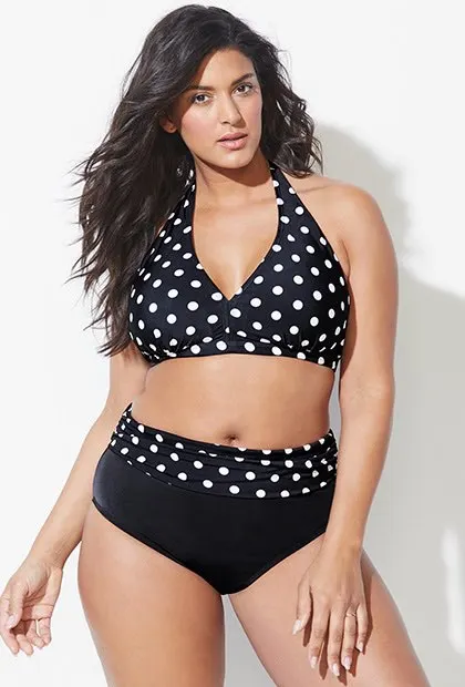2018 New Plus Size Sexy Swimwear Woman Swimsuit Large Vintage Bikini Bathing Suit 3XL |