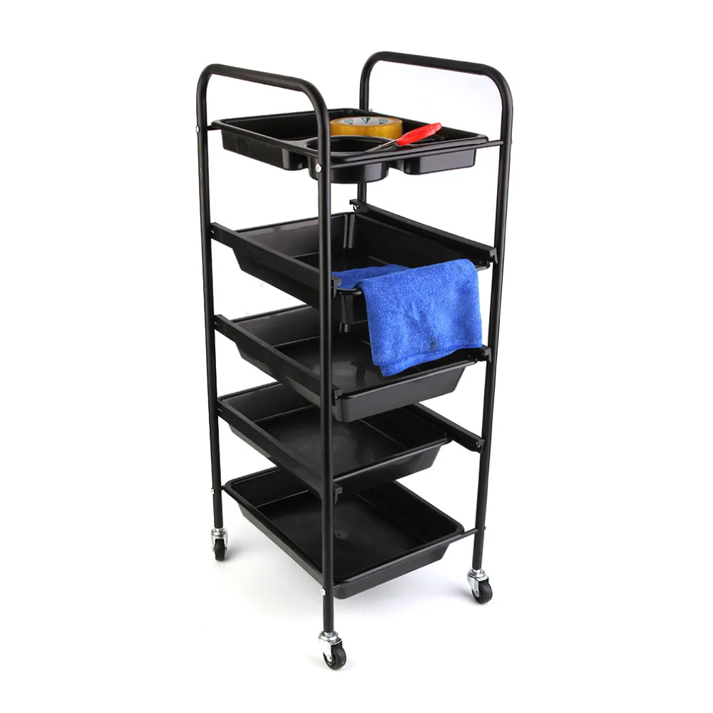 Salon 5 Drawers Hairdressing Trolley Hair Coloring Rolling Storage Cart Professional Barber Hairdresser Trolley Storage Tool cut Salon 5 Drawers Hairdressing Trolley Hair Coloring Rolling Storage Cart Professional Barber Hairdresser Trolley Storage Tool cut