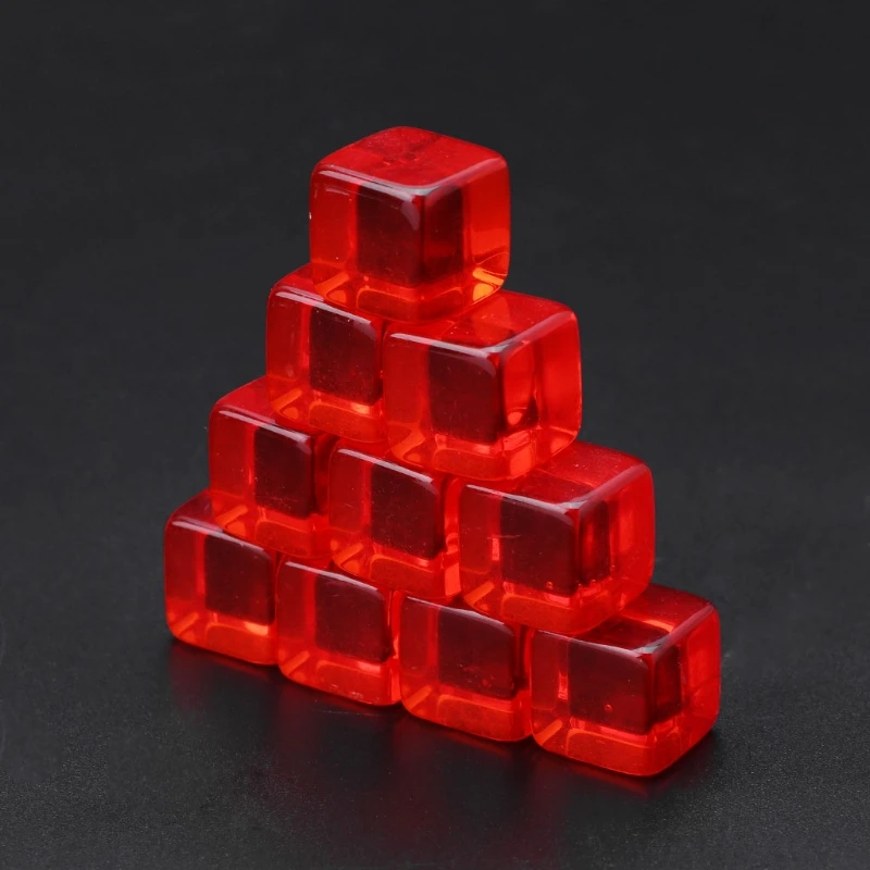 

10Pcs/Set 16mm Blank Dice Transparent Acrylic DIY Write Painting Graffiti Board Game
