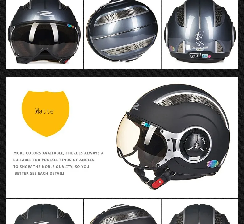 ZEUS женские moto rcycle винтажные мото шлемы мужские Casco moto rbike шлемы DOT ece Ретро велосипед электрический скутер 4 сезона шлем