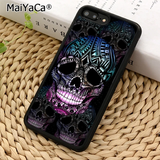 

MaiYaCa Skull gothic supernatural illustration Phone Case For iPhone 5 6 6s 7 8 plus 11 pro X XR XS max Samsung S6 S7 edge S8 S9