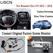 Retromarcia Videocamera vista posteriore Per Renault Clio 4 IV 2012 ~ 2018 Collegare Monitor Dello Schermo Originale Della Fabbrica luce della targa della macchina fotografica