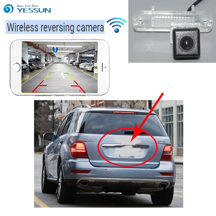 Камера заднего вида YESSUN для Mercedes-Benz беспроводная камера с ночным видением M ML W164