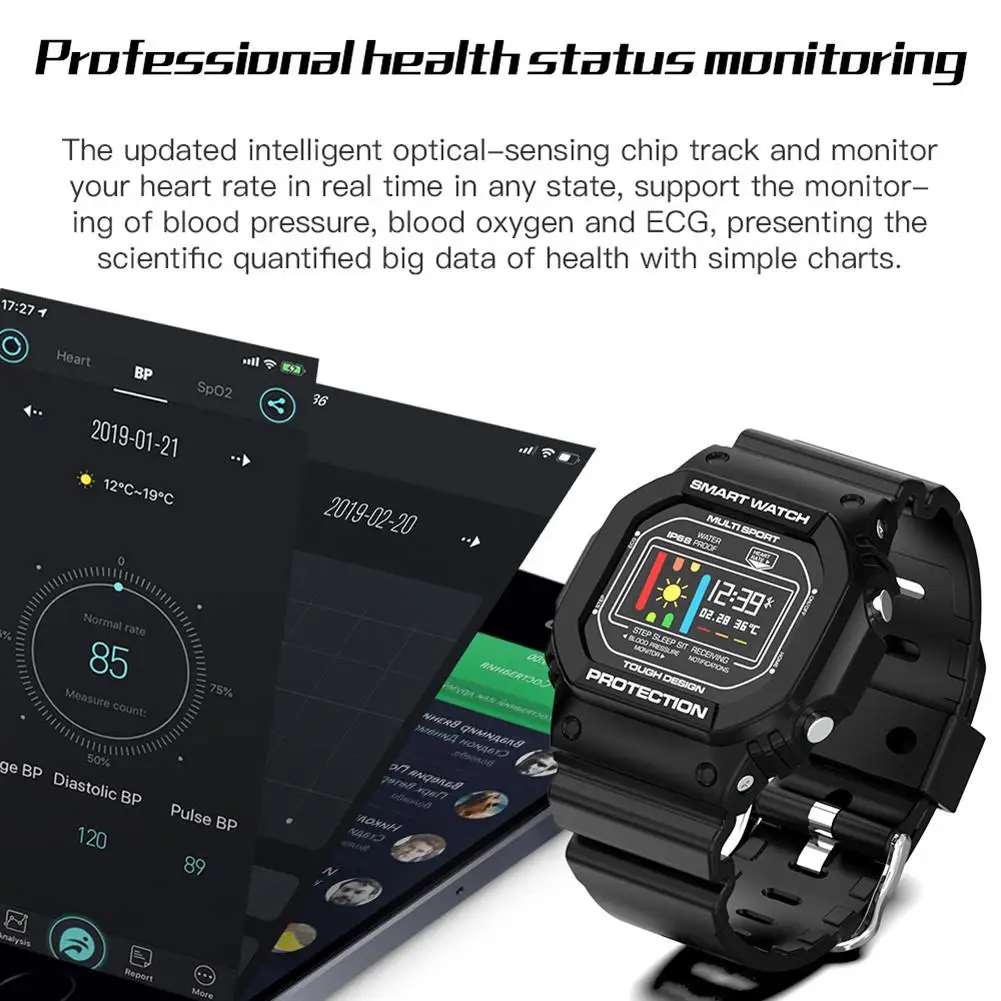 X12 ЭКГ+ PPG Смарт часы Ip68 Водонепроницаемые Фитнес Спортивные часы для Ios Android монитор сердечного ритма кровяное давление умные часы