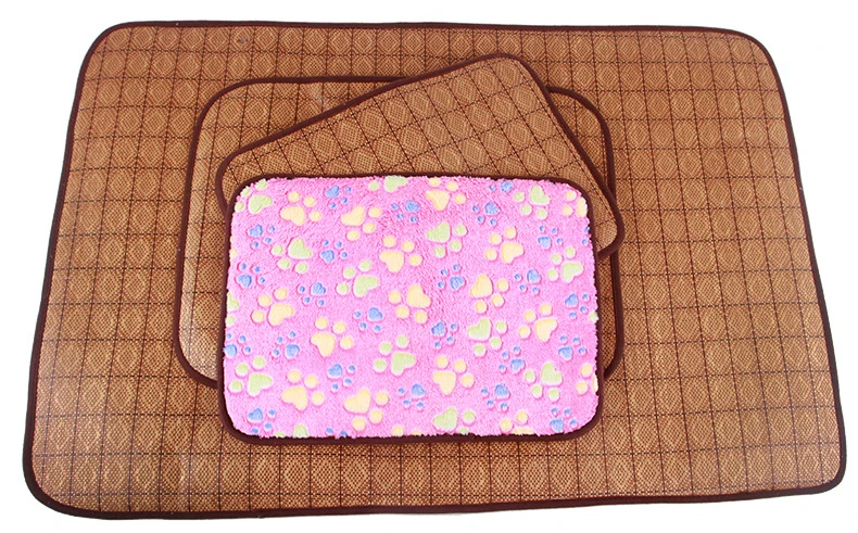 Four Season Double-sided Pet Cool Mat Bamboo fiber Breathable Pet Cushion For Big Small Cat Dog Universal Summer Sleeping Bed (4)