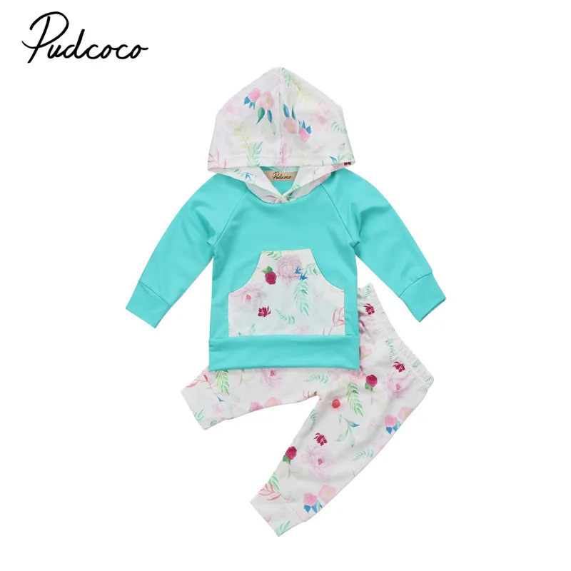 

Pudcoco 2Pcs/Set New Adorable Autumn Newborn Baby Girls boys Infant Warm Romper Jumpsuit playsuit Green Hooded Clothes Outfit