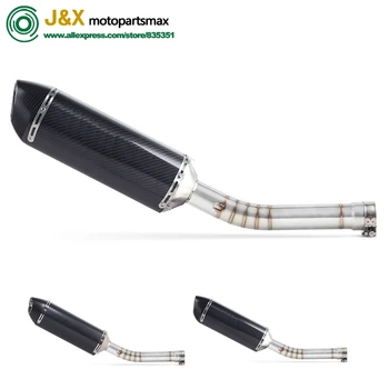 

Motorcycle Stainless Steel Exhaust Escape Muffler Middle Link Pipe Slip On Full System Slip On For yamaha YZF-R6 R6 1998-2005