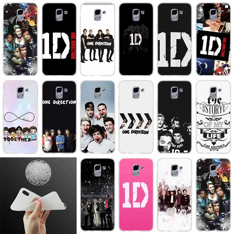 

silicone Phone case Cover One Direction 1D FOR Coque Samsung Galaxy J6 J4 J8 J7 2018 Plus J3 J5 J7 Prime Pro 2017 2016 Casse